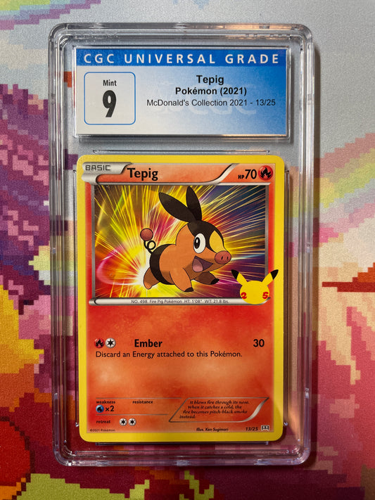 2021 Pokémon McDonald's Collection Tepig 013/025 CGC 9 Mint