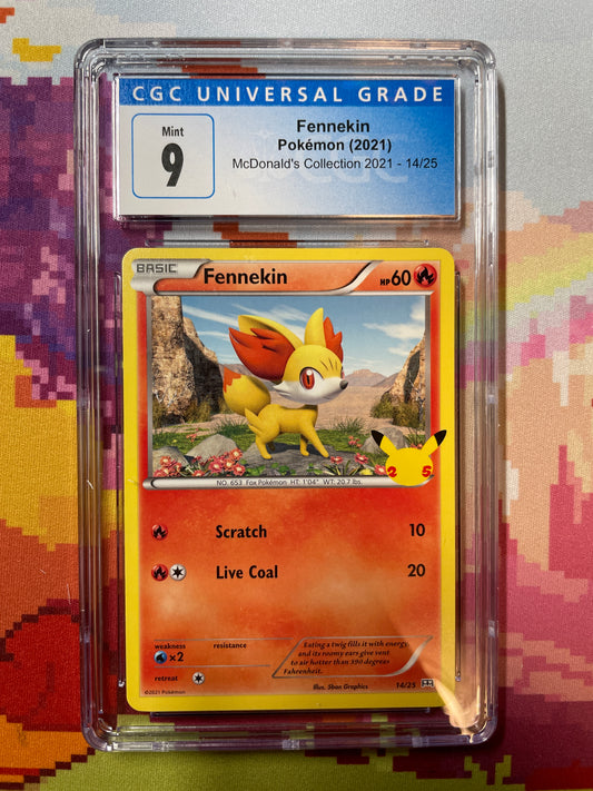 2021 Pokémon McDonald's Collection Fennekin 014/025 CGC 9 Mint