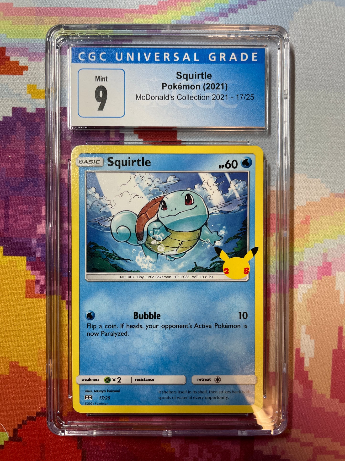 2021 Pokémon McDonald's Collection Squirtle 017/025 CGC 9 Mint