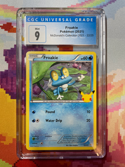 2021 Pokémon McDonald's Collection Froakie 022/025 CGC 9 Mint