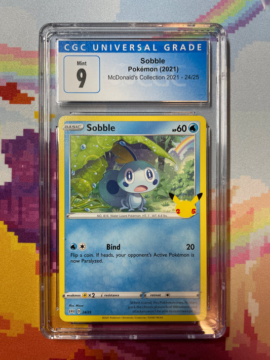 2021 Pokémon McDonald's Collection Sobble 024/025 CGC 9 Mint