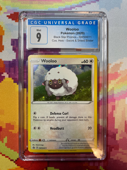 2020 Pokémon Black Star Promos Wooloo SWSH011 CGC 9 Mint