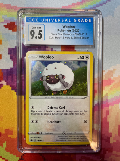 2020 Pokémon Black Star Promos Wooloo SWSH011 CGC 9.5 Gem Mint