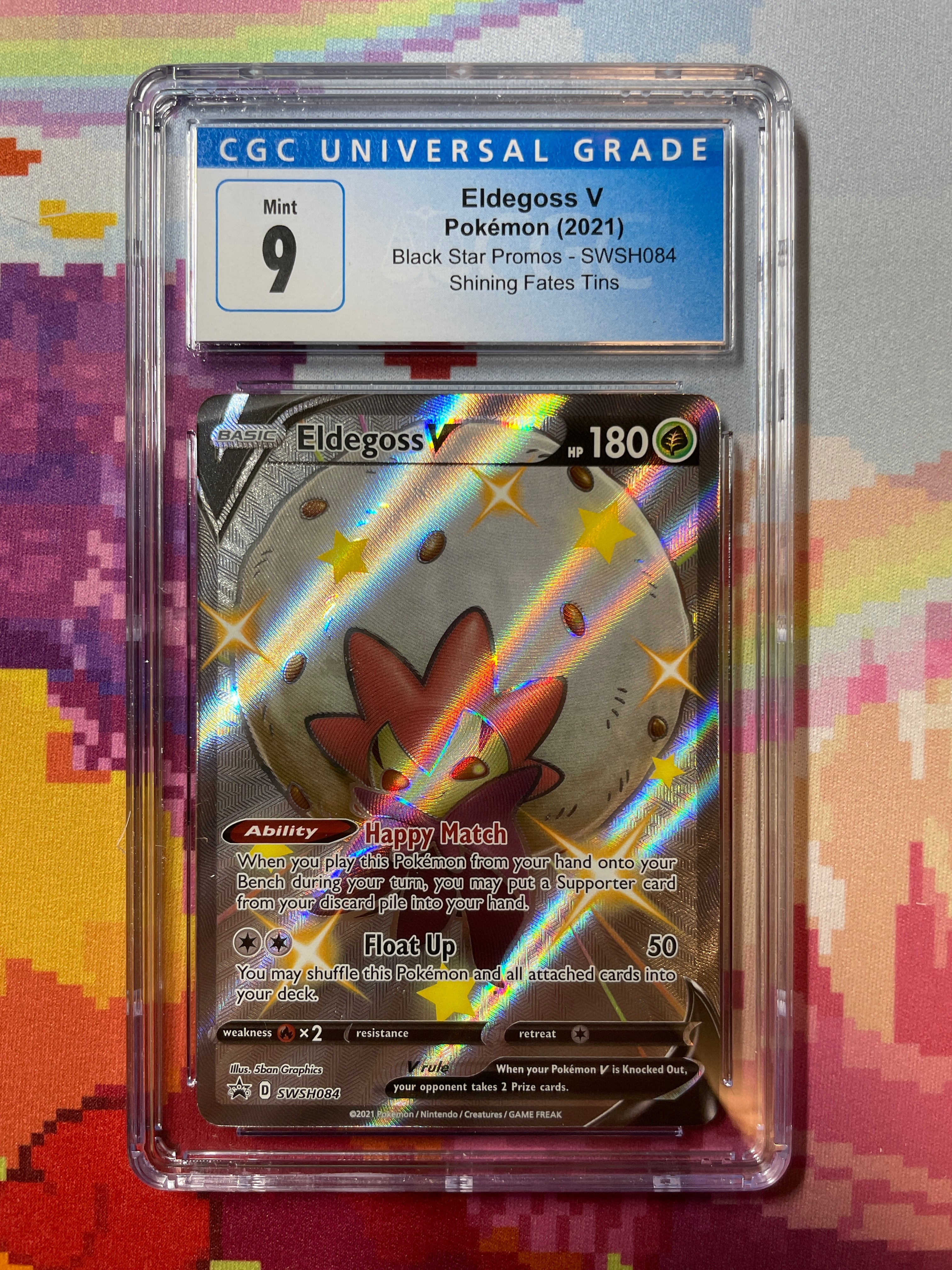 2021 Pokémon Black Star Promos Eldegoss V SWSH084 CGC 9