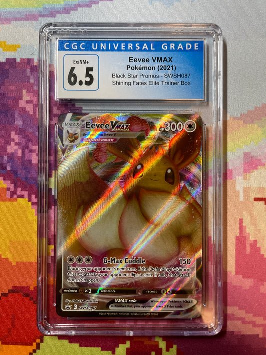 2021 Pokémon Black Star Promos Eevee VMAX SWSH087 CGC 6.5 Ex/NM+