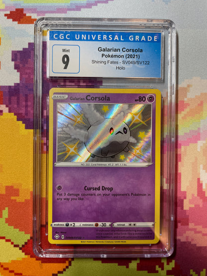 2021 Pokémon Shining Fates Galarian Corsola Holo SV049/SV122 CGC 9 Min – Oblivion Collectibles