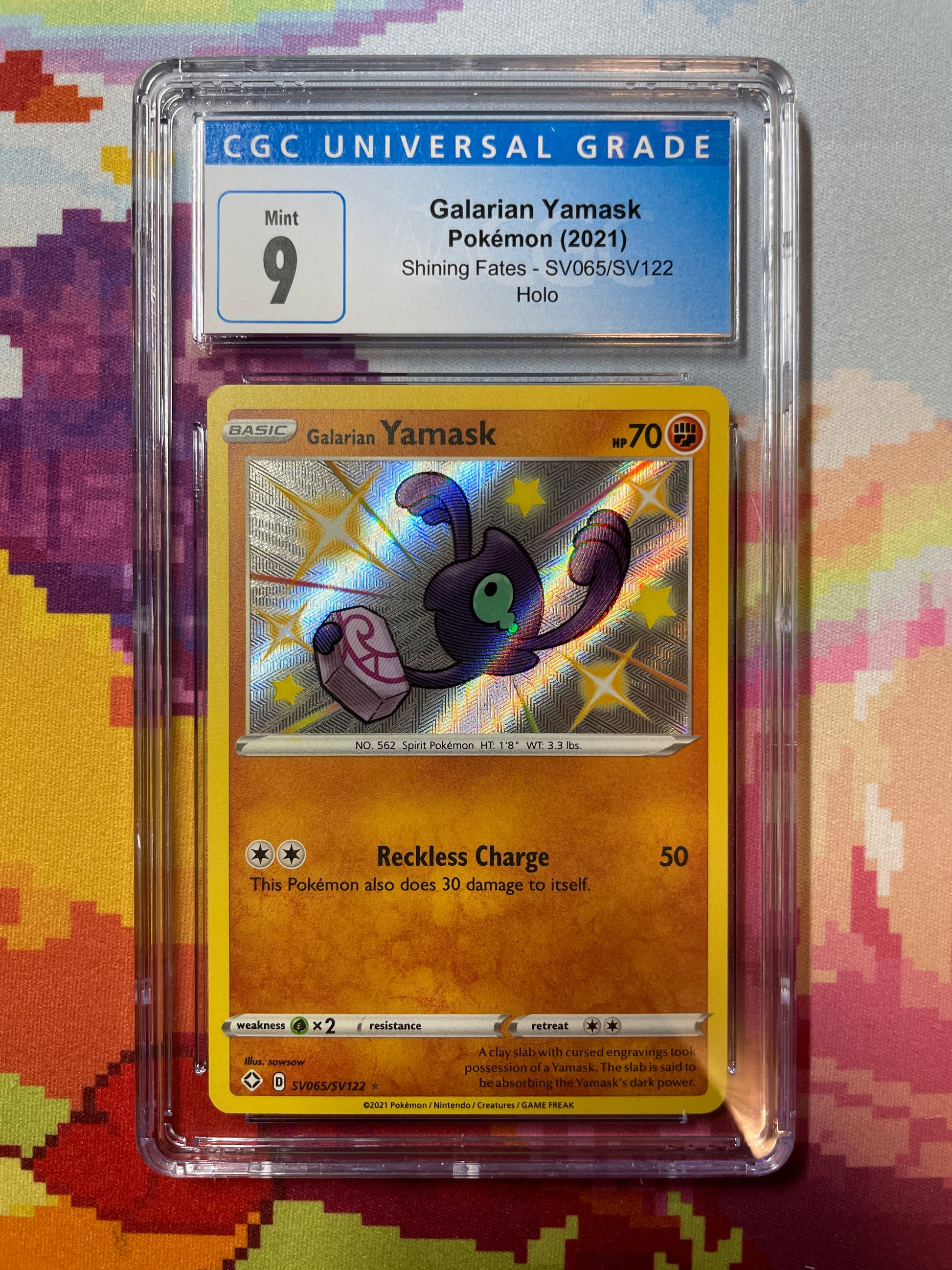 2021 Pokmon Shining Fates Galarian Yamask Holo SV065/SV122 CGC 9 Mint Oblivion Collectibles 2021 Pokmon Shining Fates Galarian Yamask Holo SV065/SV122 CGC 9 Mint Oblivion Collectibles
