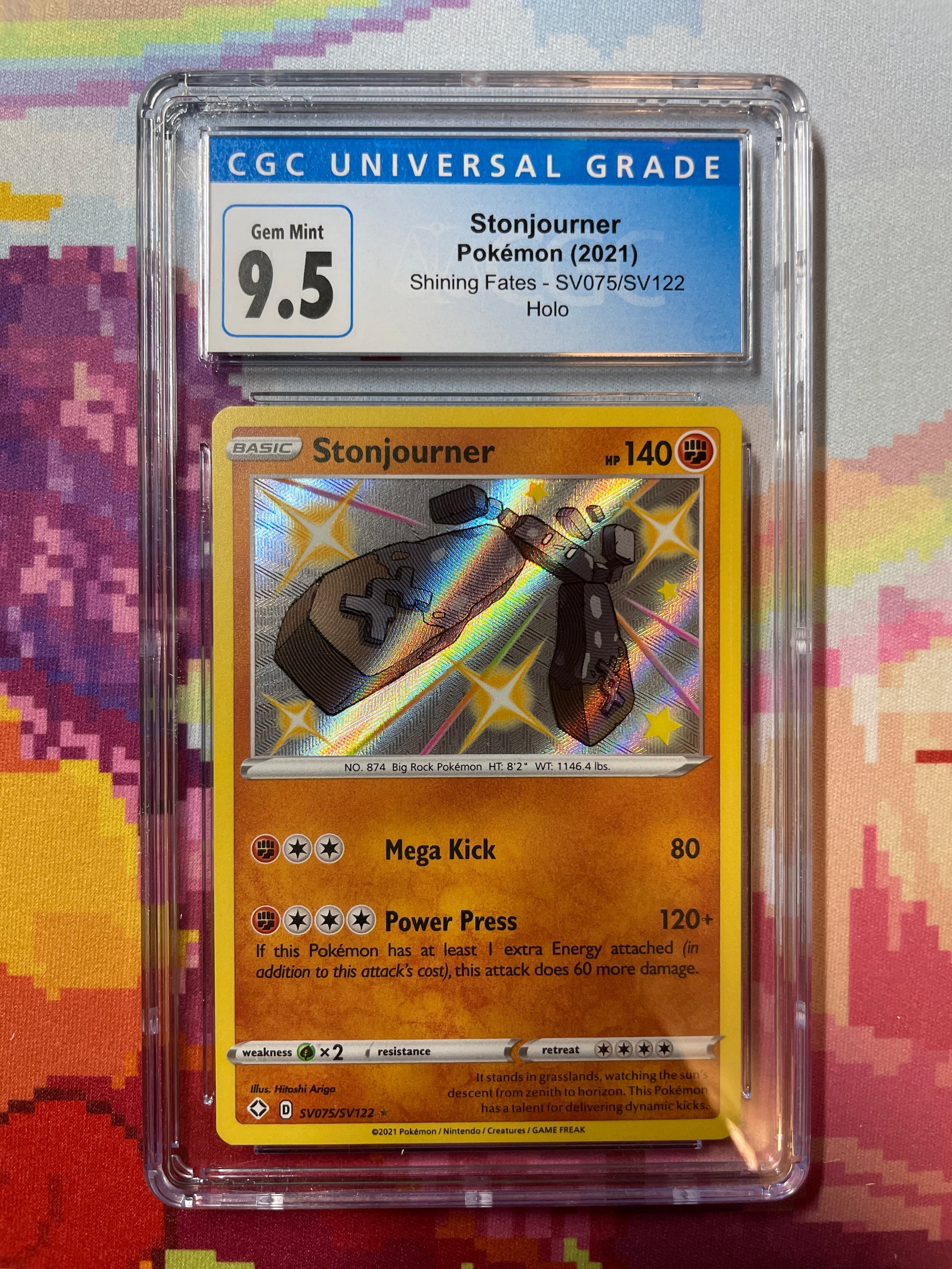 2021 Pokémon Shining Fates Stonjourner Holo SV075/SV122 CGC 9.5 Gem Mi – Oblivion Collectibles