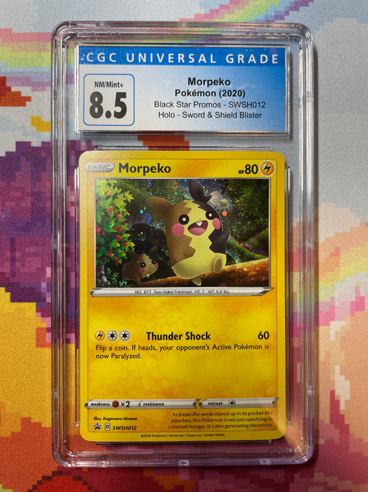 2020 Pokémon Black Star Promos Morpeko (Swirl) SWSH012 CGC 8.5 NM/Mint+