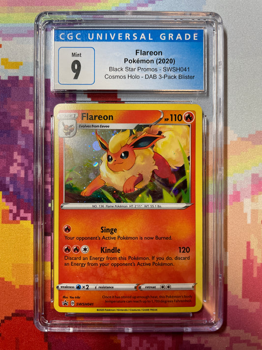 2020 Pokémon Black Star Promos Flareon SWSH041 CGC 9 Mint