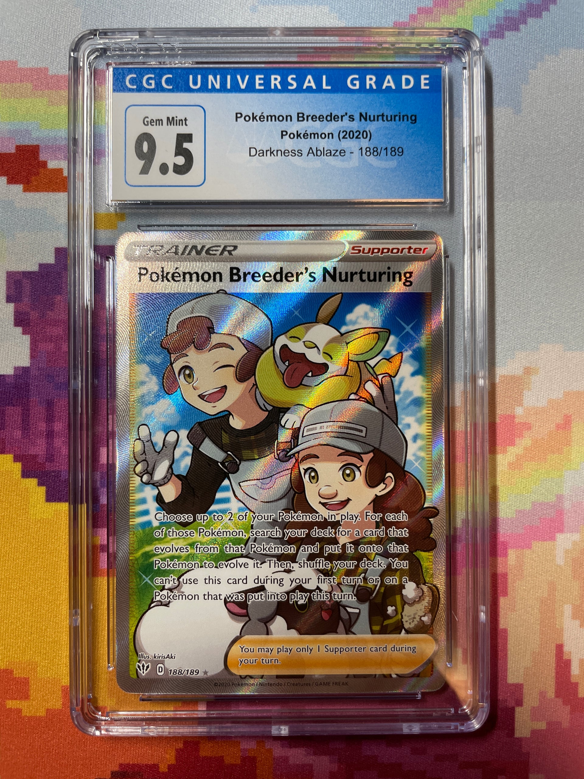 2020 Pokmon Darkness Ablaze Pokemon Breeder's Nurturing 188/189 CGC 9   Oblivion Collectibles