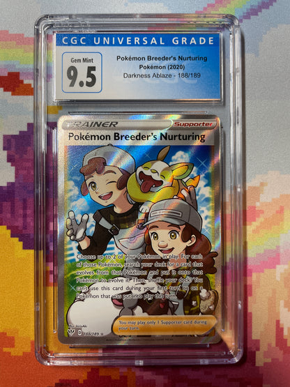 2020 Pokémon Darkness Ablaze Pokemon Breeder's Nurturing 188/189 CGC 9.5 Gem Mint