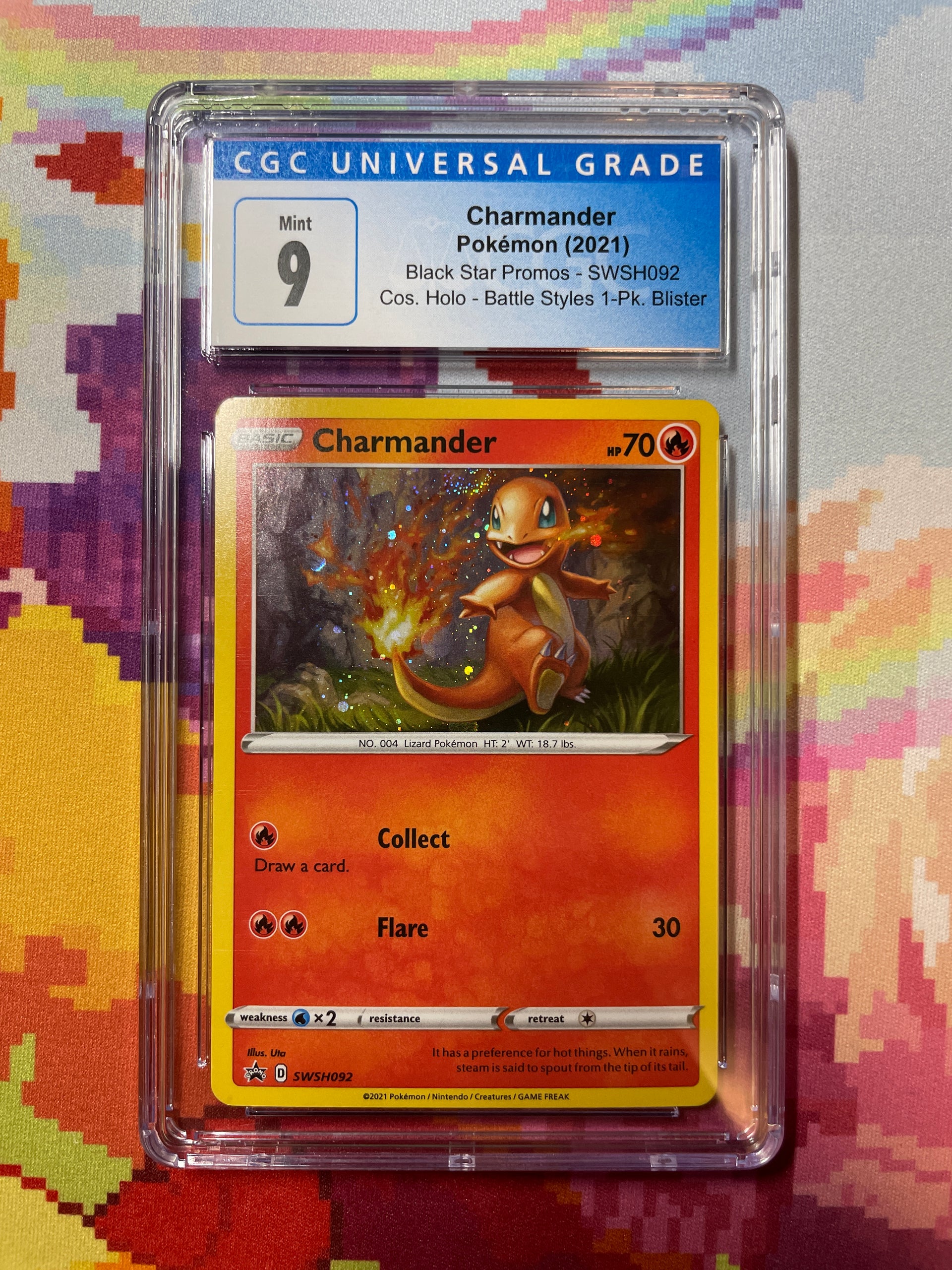 2021 Pokémon Black Star Promos Charmander Holo SWSH092 CGC 9 Mint –  Oblivion Collectibles