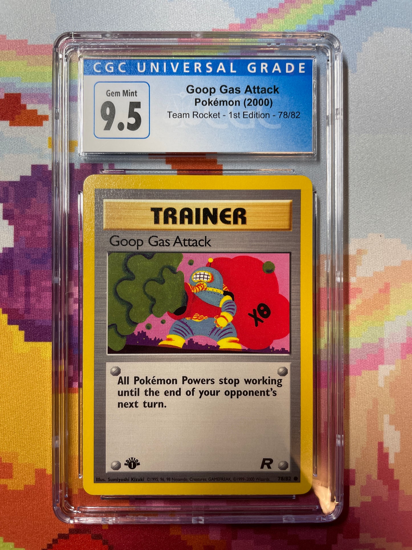 2000 Pokémon Team Rocket 1st Edition Goop Gas Attack 78/82 CGC 9.5 Gem Mint