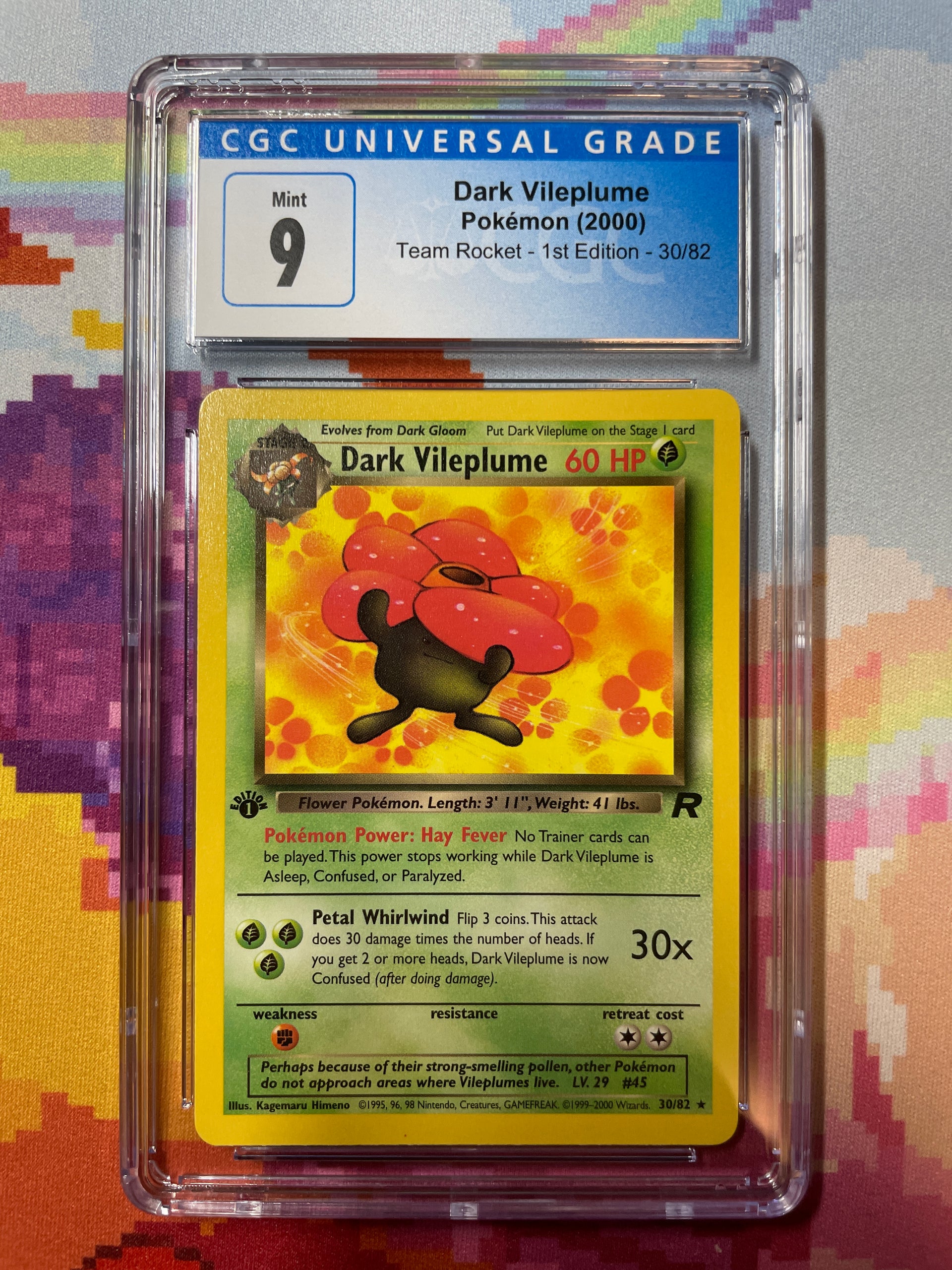 2000 Pokmon Team Rocket 1st Edition Dark Vileplume 30/82 CGC 9 Mint Oblivion Collectibles 2000 Pokmon Team Rocket 1st Edition Dark Vileplume 30/82 CGC 9 Mint Oblivion Collectibles