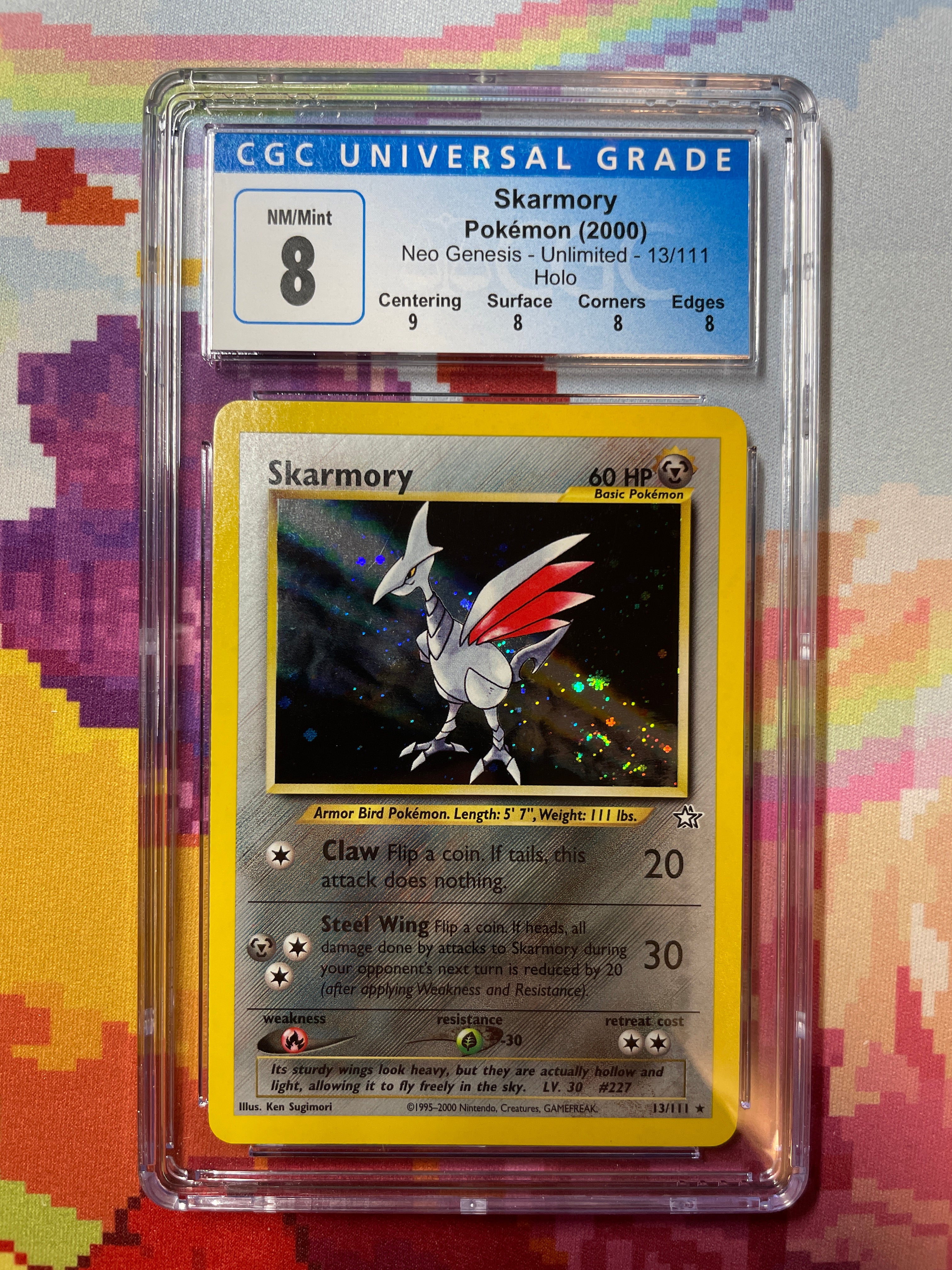 PSA newest 9 Skarmory Holo