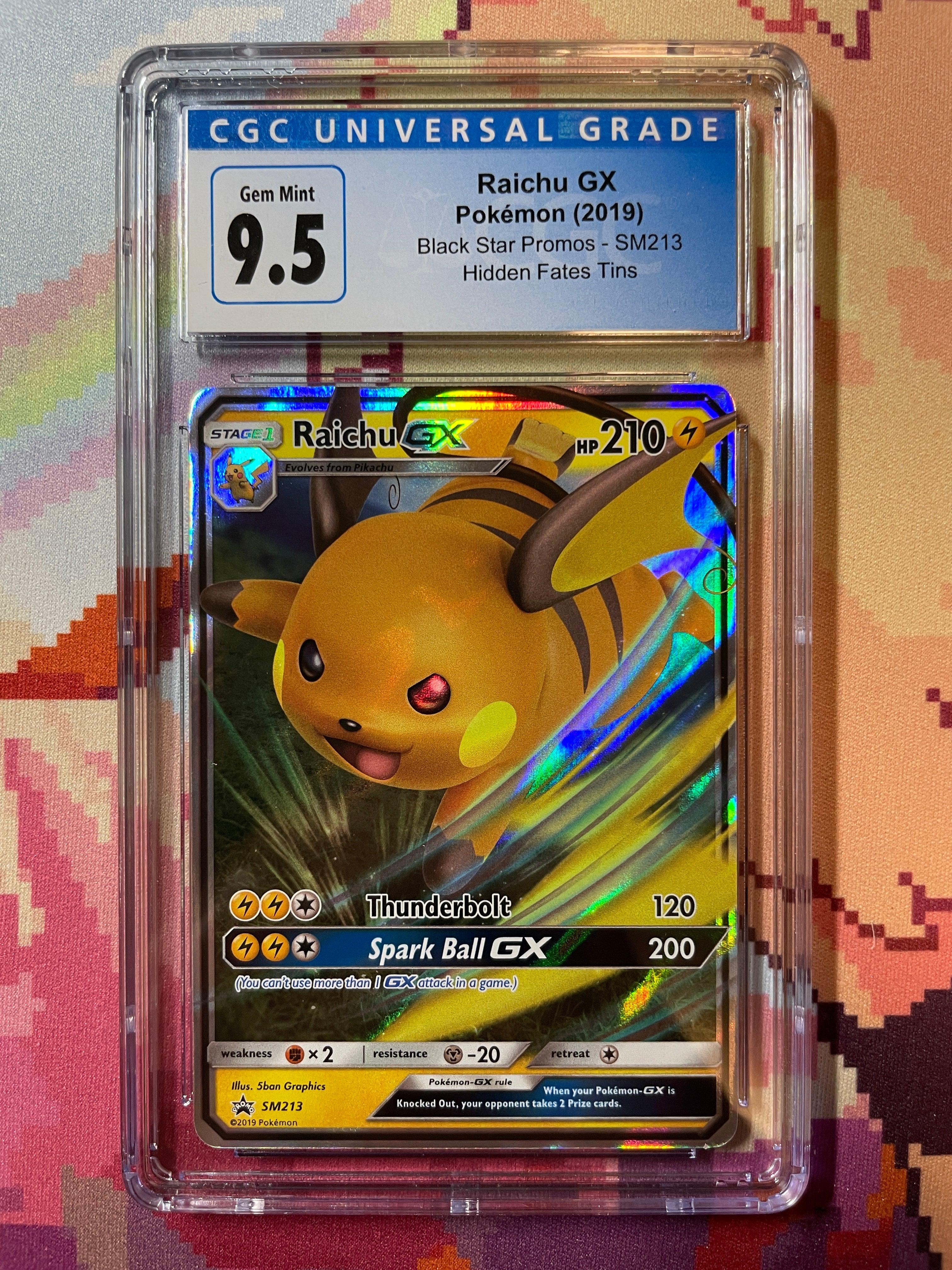 2019 Pokémon Black Star Promos Raichu GX SM213 CGC 9.5 Gem Mint