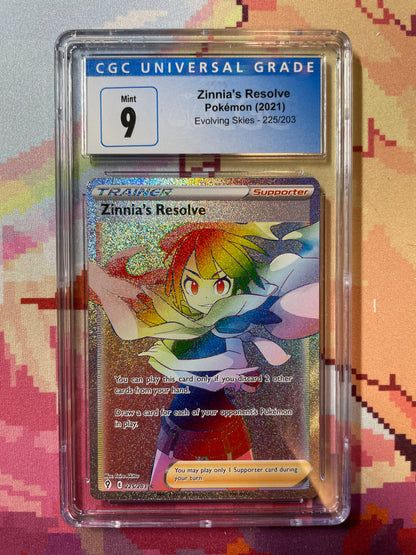 2021 Pokémon Evolving Skies Zinnia's Resolve 225/203 CGC 9 Mint