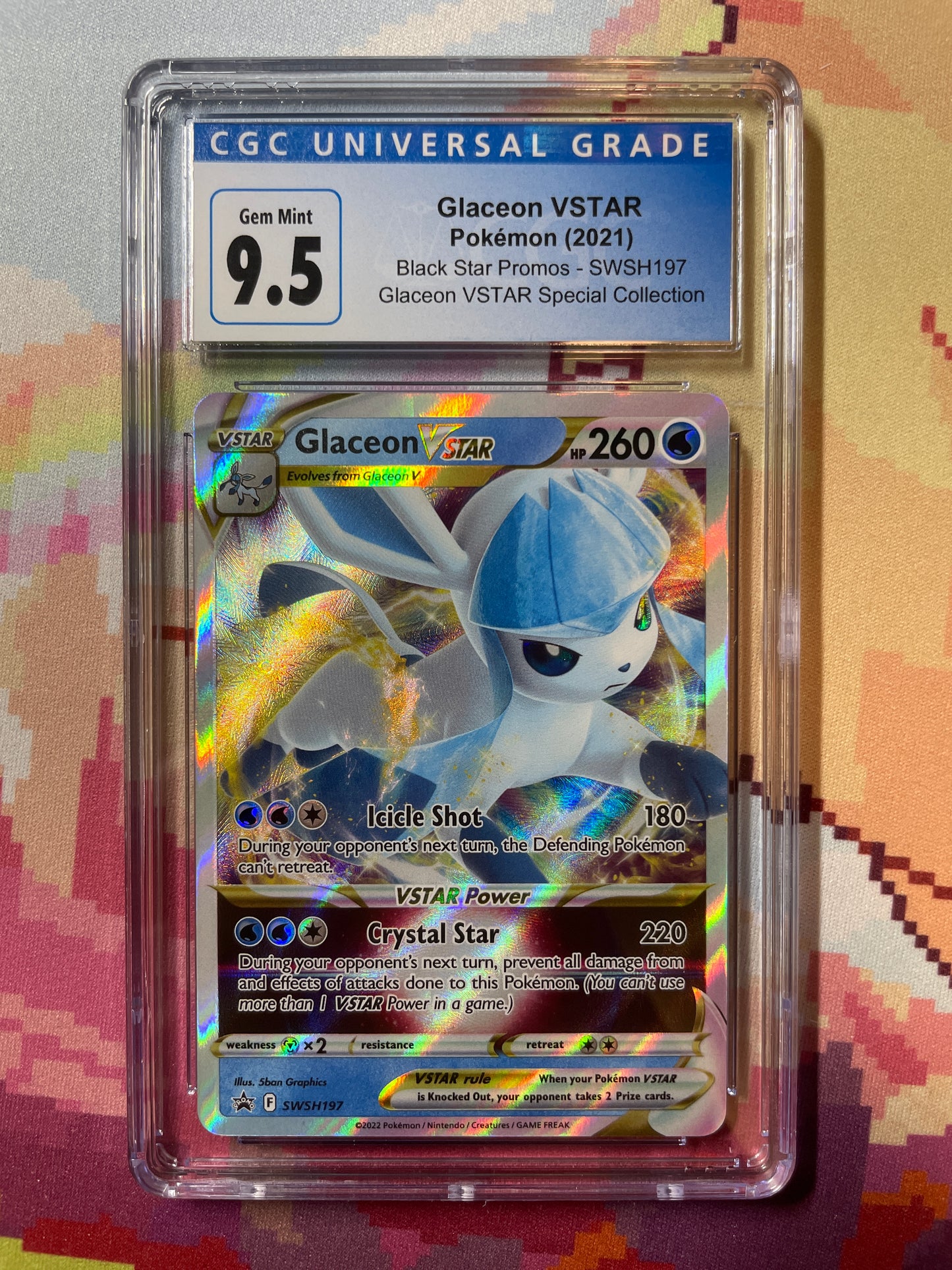 2021 Pokémon Black Star Promos Glaceon VSTAR SWSH197 CGC 9.5 Gem Mint