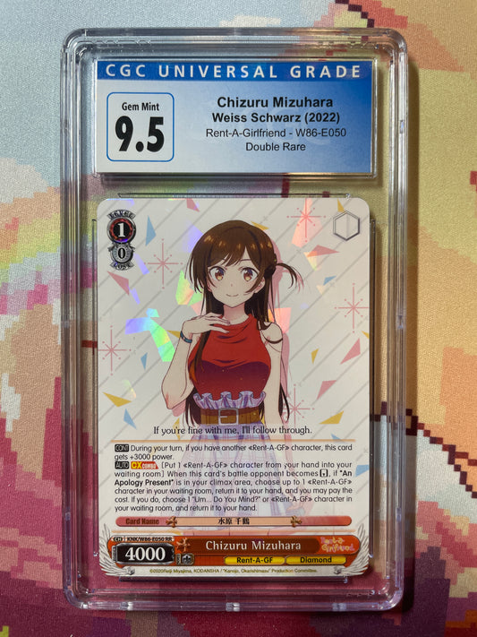 2022 Weiss Schwarz Rent a Girlfriend Chizuru Mizuhara KNK/W86-E050 RR CGC 9.5 Gem Mint