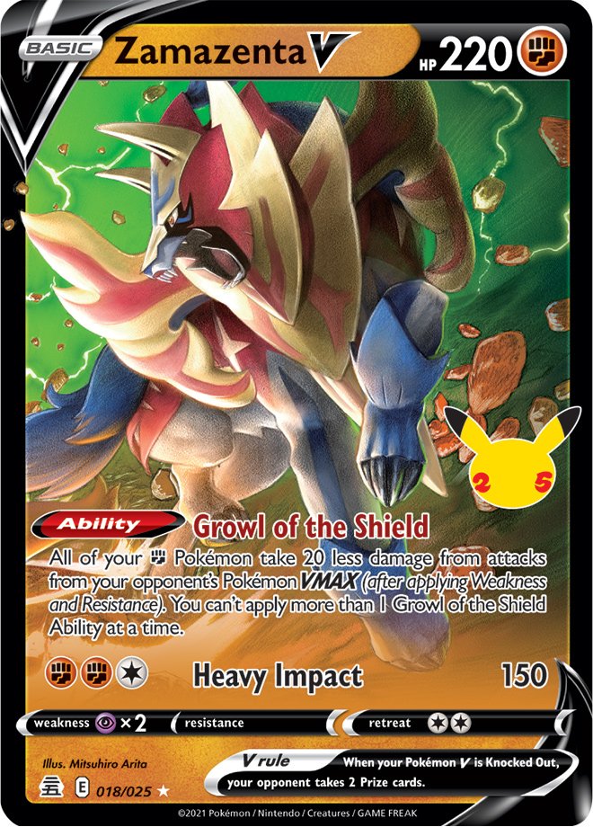 Zamazenta V Near Mint - 018/025 - Celebrations